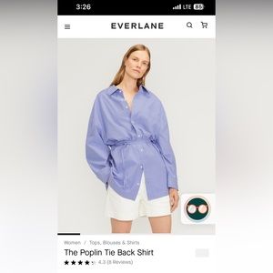 Poplin Tie Back Shirt